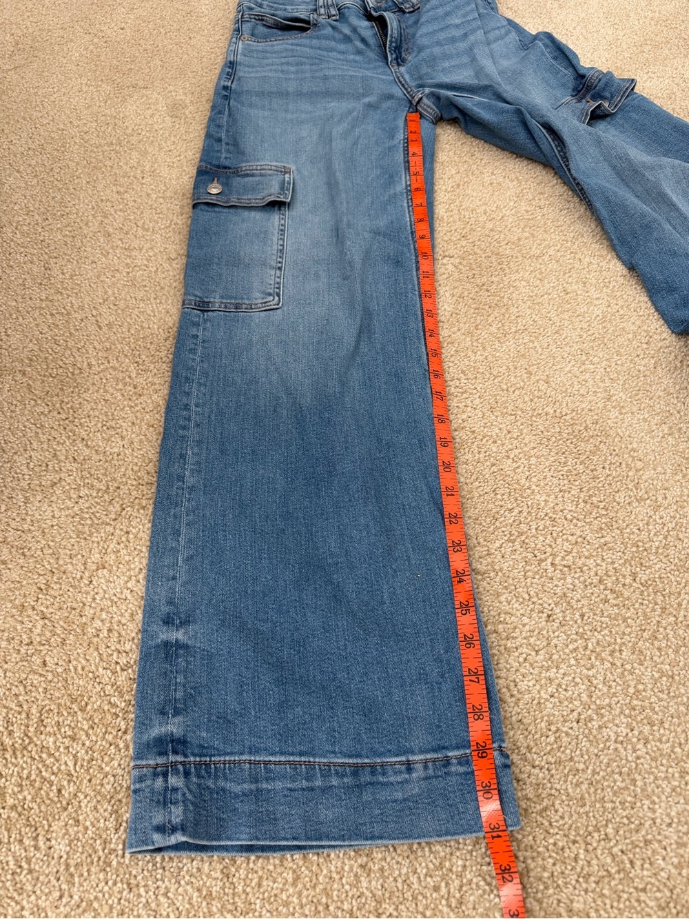 American Eagle High Rise Wide Leg Cargo Jeans - Picture 6 of 12